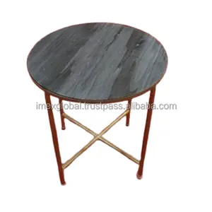 Moderner Couch tisch mit runden Marmor-Metall beinen für Wohnzimmer, hohe Qualität und beste Herstellung im gesamten Verkaufs preis