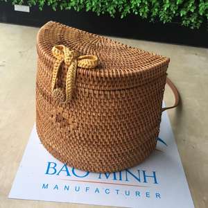 กระเป๋าเป้สะพายหลังหวายทอมือสำหรับฤดูร้อน,กระเป๋าหวายหวาย - Product Image 4