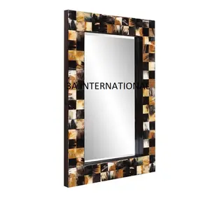 Wood Rectangular Shape Natural Wood Finished Modern Mirror Frame Hotel and Home Usage Wall Mirror Manufacture & Supplier