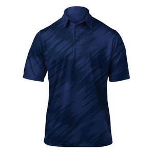 premium Fashionable Polyester Cotton Henry Collar With Round neck Stylish Short-Sleeved Men's Polo T-Shirt - Product Image 3