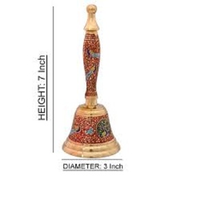 Clochette en laiton pur, faite à la main, de haute qualité pour décoration de maison, Temple et clochette en laiton, expédition gratuite - Product Image 1