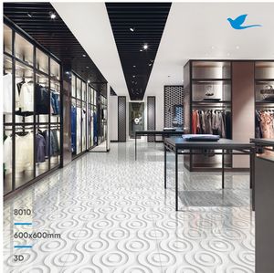 600x600mm Nouveau Design 3d Look Blanc Couleur Élégant Look Haute Qualité Polonais Corps Porcelaine Mur Plancher Grands Carreaux Pour L'exportation Américaine - Product Image 3