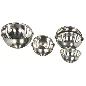 Cuenco de pie profundo de acero inoxidable pulido Cuenco de pie de metal - Product Image 1