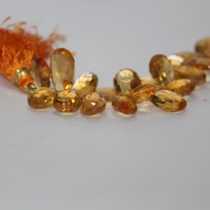 10mm 12mm 14mm Citrine Naturelle Facettes Poire Briolette Perles De Pierres Précieuses Brin Grossiste Revendeur Meilleur Prix Fournisseur Commande Alibaba - Product Image 3
