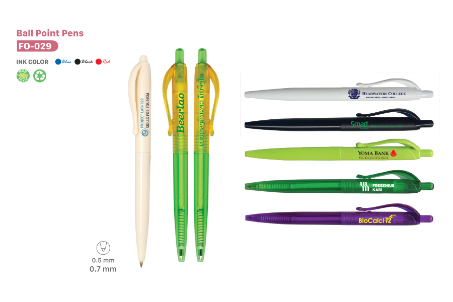 Low Viscosity Ink Offset Printing Multi-colors Ballpoint Pen Gel Pens Silk Screen Printing OEM & Promotional Logo Pens