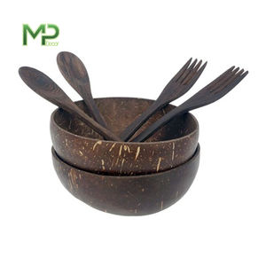 Cuenco de cáscara de coco Laca ecológica vietnamita hecho a mano, accesorio de decoración del hogar pulido - Product Image 6