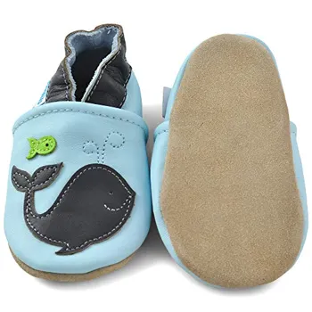 Zapatos de piel auténtica con suelas de ante antideslizantes para bebé, mocasines infantiles para niño y niña, recién nacidos, bebés