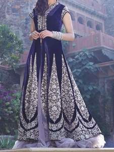 2019 Stylish Indian/Pakistani Wedding <b>Dress</b> Heavy Zardozi Embroidery Duptta Velvet <b>Jacket</b> Lehenga Featuring Elegant Velvet - Product Image 2