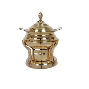 Nuevo Diseño de Plato para Calentar Comida, Color Dorado, Forma Redonda, Acero Inoxidable, para Proveedor Mayorista - Product Image 1