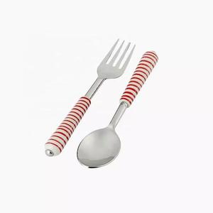 Serveur à salade ou cuillères à salade, acier inoxydable et en résine, ustensiles de cuisine, service de restauration, pièces, en acier inoxydable - Product Image 4