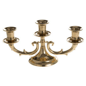 Candelabro de latón fundido, suministros de Iglesia pulida, Brassworld, India - Product Image 4