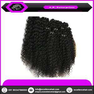 Venta al por mayor de 30 pulgadas de la Virgen DE LA India Remy Extensiones de cabello de trama doble Negro natural de caída libre de primavera Curl Estilo de cabello humano - Product Image 5