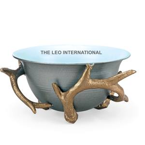 Color plata forma Irregular Diseño conjunto dos cuencos aluminio Metal alta calidad cuenco decorativo hecho a mano - Product Image 6