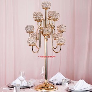 Candélabre carré en métal enduit noir fait à la main de haute qualité pièce maîtresse de mariage à 5 bougies pour décorations intérieures et extérieures - Product Image 5