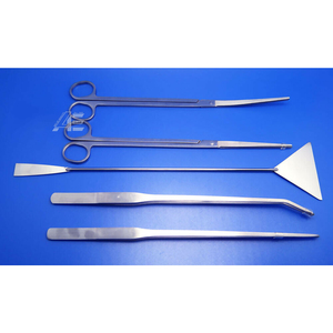 Ensemble de nettoyage aquatique 5 pièces en acier inoxydable pour aquarium avec étui en cuir 2026 - Product Image 5