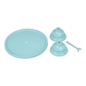 High quality modern blue Metal <b>Stand</b> Food Server Display Plate for home and restaurants - Product Image 2