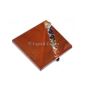 Red Jasper Pyramids with Chakra Cabs - Product Image 1
