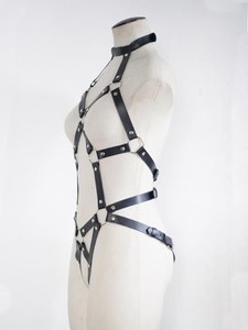 <b>Leather</b> Body <b>Harness</b> Lingerie - Product Image 2