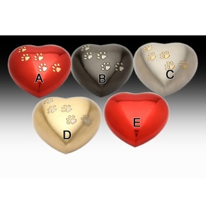 Extérieur pour crème de cœur, petit cœur, crinière pour animaux de compagnie, en laiton et aluminium, pour vénération - Product Image 1