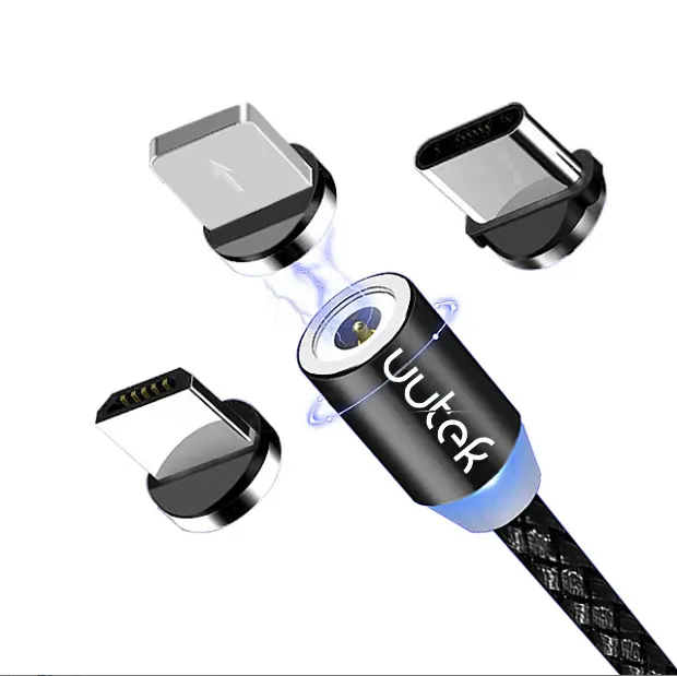 Бесплатная доставка UUTEK оптовая продажа 3 в 1 Разъемы Магнитный Usb-кабель зарядный кабель для смартфона UC001