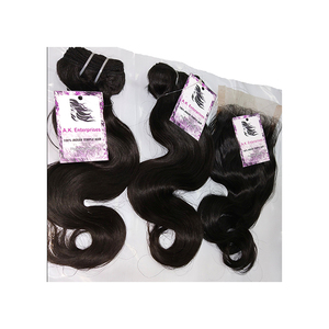 ผมต่อแบบตรงผมมนุษย์ระดับพรีเมี่ยม100ก. ผมทอสีดำธรรมชาติบริสุทธิ์จากอินเดีย100% - Product Image 1