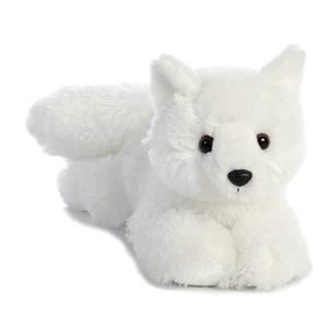 Échantillon gratuit CE EN71 ASTM CPSIA renard en peluche jouets animaux en peluche personnalisés peluche renard blanc pour les filles câlin mignon renard blanc en peluche