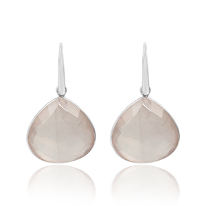 Haute qualité 925 argent Sterling bleu calcédoine pierres précieuses Dangler boucles d'oreilles design élégant à la mode pour cadeau de fête de mariage - Product Image 4