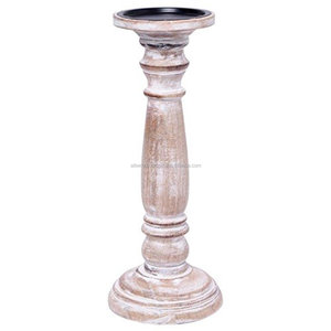 Venta al por mayor, soportes de pilar de vela de madera para bodas, portavelas de madera moderno, pieza central de mesa - Product Image 4
