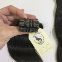 100Gram 40 Buah Per Paket Tape Warna Coklat Alami Dalam Ekstensi Rambut Bergelombang 18 Inci Tape Ekstensi Rambut untuk Dijual