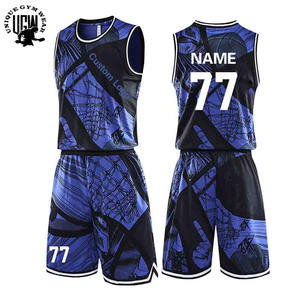 Uniforme de basket-ball pour hommes adultes avec logo personnalisé sur le devant, 100% polyester, séchage rapide, respirant, taille plus, sans manches, fermeture à cordon - Product Image 3