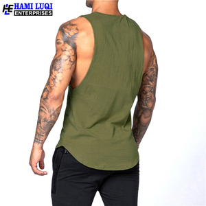 Débardeur en tricot de compression confortable et à séchage rapide grande taille pour hommes, respirant avec logo personnalisé, motif d'impression décontracté, approvisionnement OEM - Product Image 3