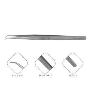 Stainless Steel Eyelash Extension Tweezer 6mm 75deg Volume Slim Straight Private Label, Heavy Duty Eyelash Tweezer - Product Image 1