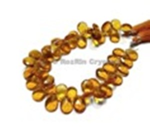 Cuentas Ovaladas Facetadas de Cuarzo Citrino Ámbar, Cristal Pulido, Certificado por Terceros, Suministros para la Fabricación de Joyas, Estilo Clásico, Decoración del Hogar - Product Image 1