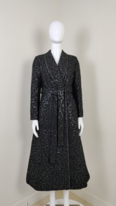 A5931 nuovi <span class=keywords><strong>vestiti</strong></span> caldi <span class=keywords><strong>invernali</strong></span> 2025 giacca Shinny nera lunga abbigliamento da donna - Product Image 3