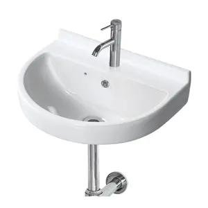 Ceramic Home Kitchen Living Room Use Porcelain Bathroom Sanitary Wares White Color Lavabo Sink Round 14x18 Wash Basin
