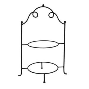 Présentoir de nourriture rond pliable en métal pour décoration de Table de mariage finition noire support d'assiette de cuisine moderne à deux niveaux personnalisé - Product Image 3
