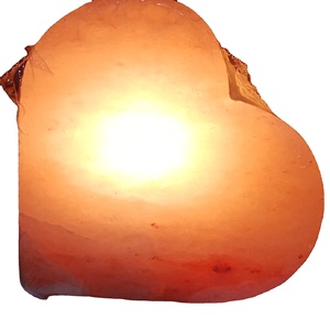 Lampe de sel en matériau organique sculpté en forme de cœur, thème floral, NSLT NSLT-140 - Product Image 1