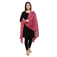 Georgette — échancré en coton et lin, style ethnique indien, pour femme, accessoire coloré, en crêpe acrylique Polyester, Georgette, broderie