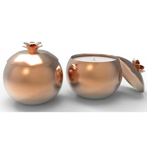 Rose <b>Gold</b> Pomegranate Shape Wax Holder With Lid Modern Luxuries Fancy Home <b>Decor</b> Votive / Wax Holder for Home and <b>Party</b> <b>Decor</b> - Product Image 1