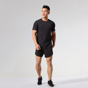 เสื้อยืดออกกำลังกายหลากสีพร้อมกางเกงขาสั้น,เสื้อยืดกีฬาชุดฟิตเนสสำหรับผู้ชายดีไซน์ล่าสุด - Product Image 5