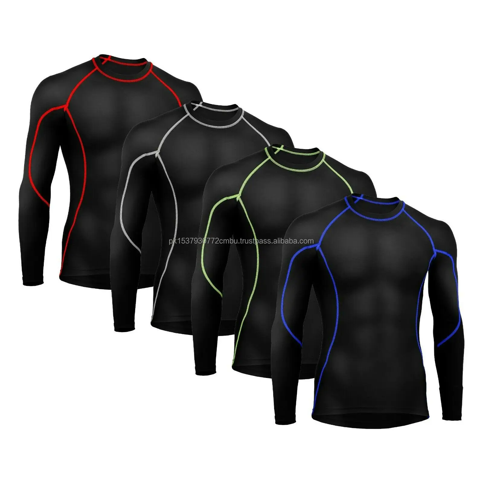 2021 Mannen Gym Naadloze Sportkleding Kleding Kleding Compressie T Shirts Mannen Gym Spier T-shirts