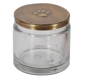 Urne funéraire en verre pour animaux de compagnie, urne avec empreinte de patte, gravure en cuivre, urne pour animaux de compagnie, urne en verre avec empreinte de patte, urne funéraire en verre - Product Image 5