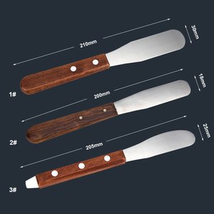 Suake couteau de plâtre avec manche en bois, outil de laboratoire dentaire de haute qualité en acier inoxydable - Product Image 1