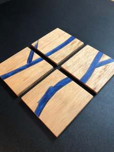Wood and resin <b>table</b> <b>coasters</b> - Product Image 3