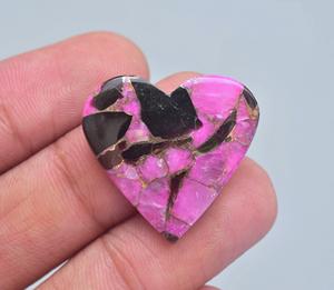 Arizona Turquoise <b>Heart</b> Cabochon Wholesale Turquoise <b>Heart</b> <b>Shape</b> Gemstone Tourmaline With Mohave Copper Turquoise Loose Gemstone - Product Image 4
