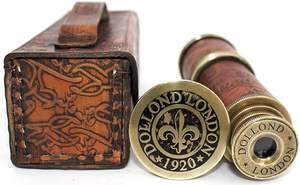 Monoculaire antique vintage en laiton, jumelles de pirate portatives, télescope marin pliable artisanal, cadeau - Product Image 4