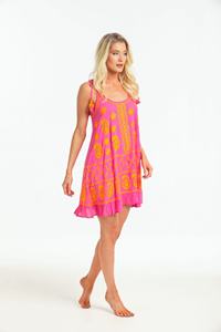 Mini vestido europeo, Túnica Bohemia bordada con flores mexicanas vibrantes con tiras de espagueti con borlas personalizadas, estilo Hippie Sexy - Product Image 2