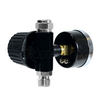 Régulateur de pression d'air LEMATEC 0-140 PSI, jauge analogique, boîtier métallique à surface miroir, 1/4 pouce pour pistolet de pulvérisation, outils pneumatiques