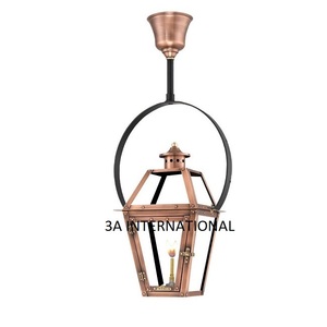 Lanterne à bougie en acier inoxydable au design moderne, hôtel de luxe, maison, antique, suspendue, écologique, faite à la main, Noël - Product Image 1