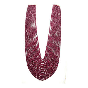 Tự nhiên phi <span class=keywords><strong>Ruby</strong></span> sâu màu đỏ 2-4 mét Kích thước chất lượng tốt nhất của <span class=keywords><strong>Ruby</strong></span> không được điều trị khía cạnh hạt đá quý cho vòng cổ và đồ trang sức - Product Image 1